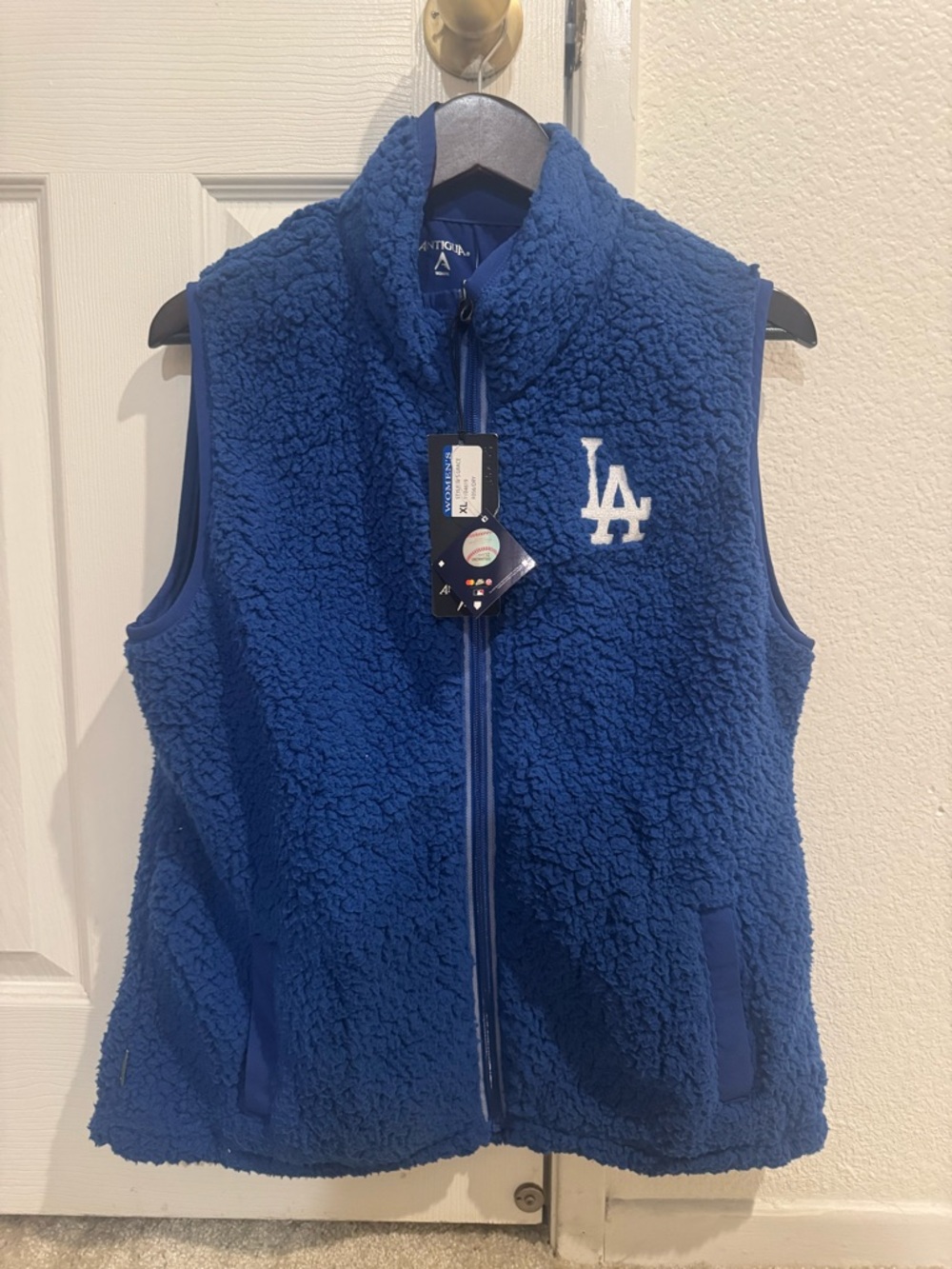MLB Los Angeles Dodgers Blue Sherpa Vest